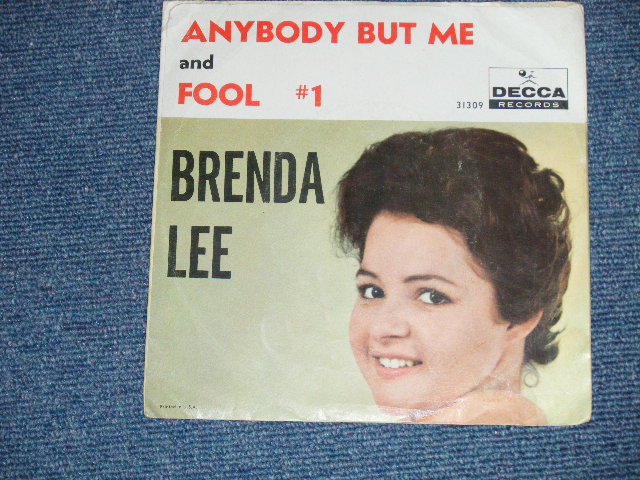 画像: BRENDA LEE -  FOOL #1 : ANYBODY BUT ME  ( Ex/VG++ ) / 1961 US AMERICA ORIGINAL  Used  7" Single with PICTURE SLEEVE
