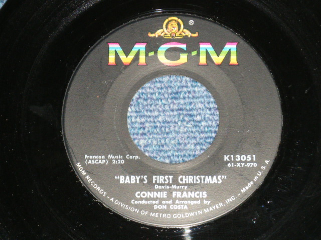 画像: CONNIE FRANCIS - WHEN THE BOY IN YOUR ARMS : BABY'S FIRST CHRISTMAS ( Ex+++/Ex++) / 1961 US AMERICA ORIGINAL Used 7" SINGLE 