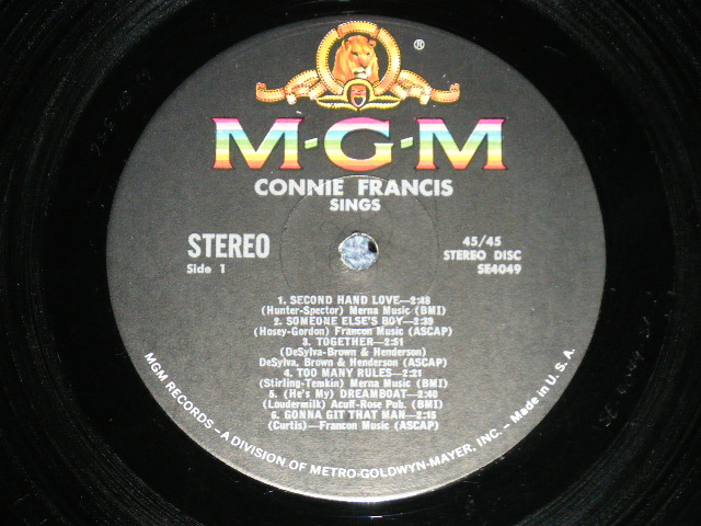 画像: CONNIE FRANCIS -  SINGS SECOND HAND LOVE  ( Ex++,Ex+/Ex+++ )   / 1962 US AMERICA ORIGINAL STEREO  Used LP 