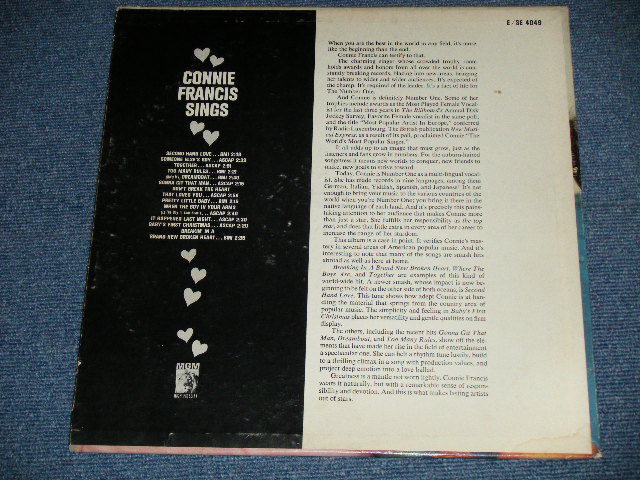 画像: CONNIE FRANCIS -  SINGS SECOND HAND LOVE  ( Ex++,Ex+/Ex+++ )   / 1962 US AMERICA ORIGINAL STEREO  Used LP 