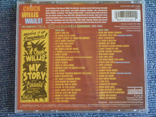 画像: CHUCK WILLIS - WAILS! THE COMPLETE COLLECTION 1951-56 / 2003 US SEALED NEW 2CD set 