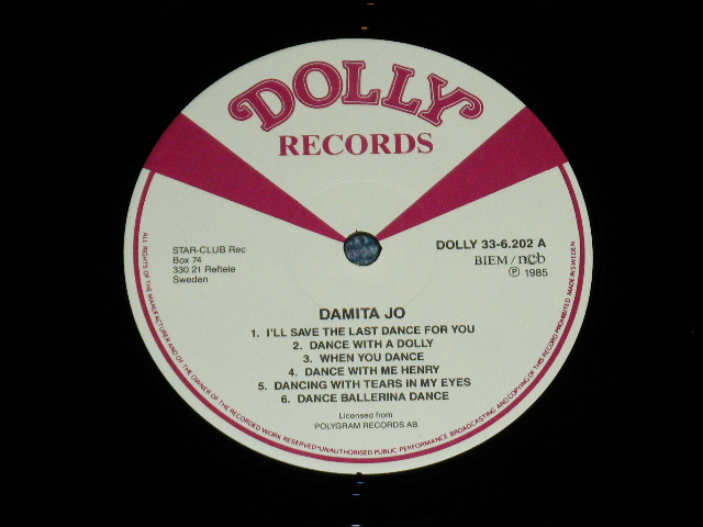画像: DAMITA JO - I'LL SAVE THE LAST DANCE FOR YOU  ( 12 Tracks ) ( NEW )  / 1985 SWEDEN  "BRAND NEW" LP 