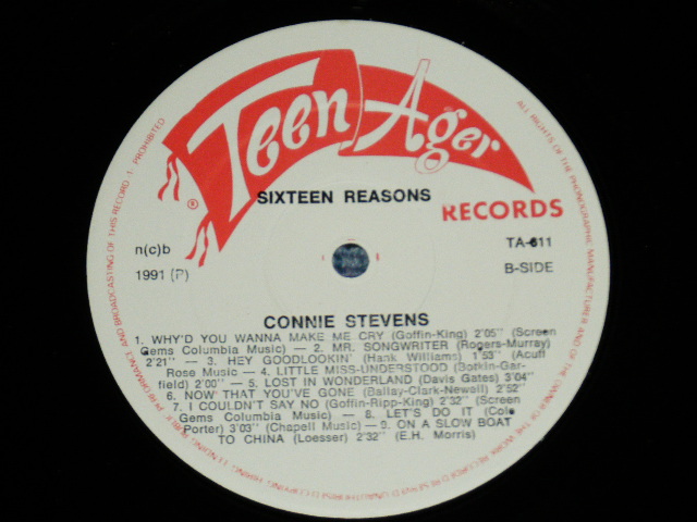 画像: CONNIE STEVENS - SIXTEEN REASON  ( 17 Tracks : BEST ) ( NEW )  / 1991 DENMARK  "BRAND NEW" LP 