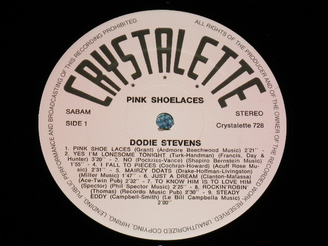 画像: DODIE STEVENS -  PINK SHOEIACES ( 18 Tracks )  ( NEW) / 1980's EUROPE "REISSUE" " BRAND NEW" LP 