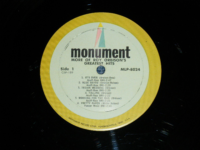 画像: ROY ORBISON -  MORE OF ROY ORBISON'S GREATEST HITS  ( Ex/Ex++ EDSP )  /  1964 US AMERICA ORIGINAL MONO  Used LP 