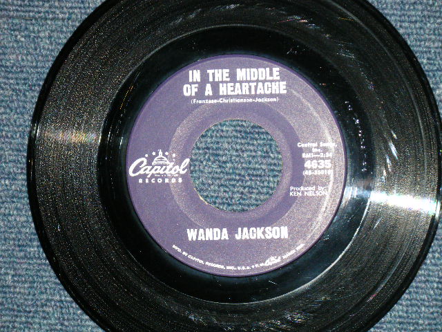 画像1: WANDA JACKSON -  IN THE MIDDLE OF A HEARTACHE : I'D BE ASHAMED ( Ex+/Ex+)  / 1963 US AMERICA ORIGINAL Used 7"Singl