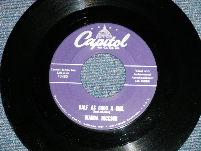 画像: WANDA JACKSON -  I GOTTA KNOW : HALF AS GOOD A GIRL  ( Ex++/Ex++)  / 1956 US AMERICA ORIGINAL Used 7"Singl