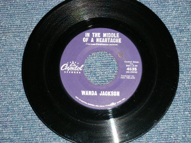 画像1: WANDA JACKSON -  IN THE MIDDLE OF A HEARTACHE : I'D BE ASHAMED ( Ex++/Ex++)  / 1963 US AMERICA ORIGINAL Used 7"Single