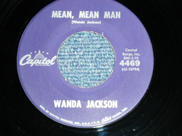 画像1: WANDA JACKSON  - MEAN MEAN MAN  : HAPPY HAPPY BIRTHDAY ( MINT-/Ex++ Looks:MINT-)  / 1960 US AMERICA ORIGINAL Used 7"Singl