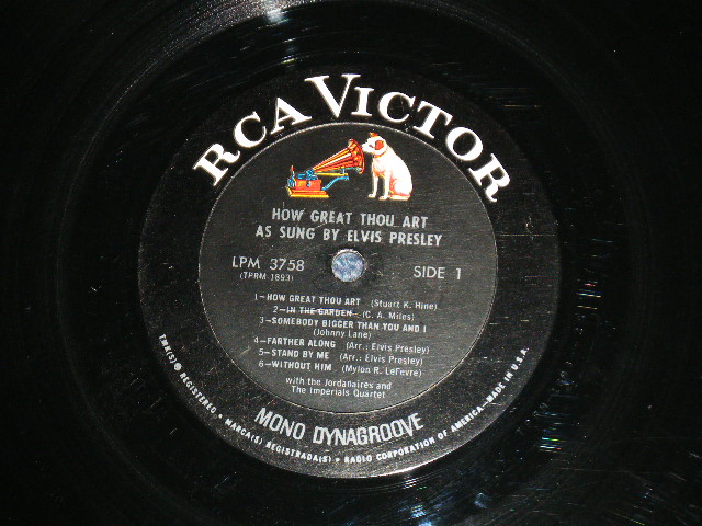 画像: ELVIS PRESLEY - HOW GREAT THOU ART AS SONG BY  ( Ex/Ex Looks:Ex-) / 1967 US AMERICA ORIGINAL  "MONO DYNAGROOVR at BOTTOM" MONO Used LP 