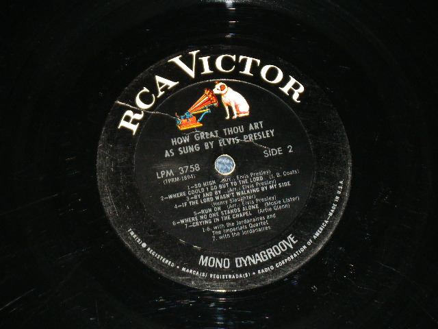画像: ELVIS PRESLEY - HOW GREAT THOU ART AS SONG BY  ( Ex/Ex Looks:Ex-) / 1967 US AMERICA ORIGINAL  "MONO DYNAGROOVR at BOTTOM" MONO Used LP 