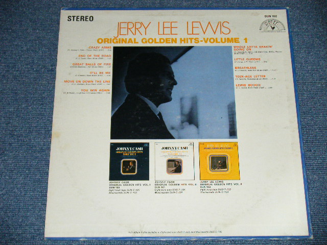 画像: JERRY LEE LEWIS - ORIGINAL GOLDEN HITS VOL.1 (Matrix # XSBV-130191-1B SUN-102A/XSBV-130192-1A SUN-102-1A )  ( Ex-/Ex+++ A-1:Ex+ )  / 1969 US AMERICA  ORIGINAL Used LP