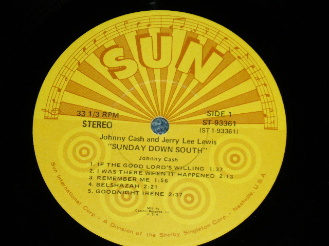 画像: JERRY LEE LEWIS - SUNDAY DOWN SOUTH ( Ex+++/Ex++ Looks:Ex)  / 1971 US AMERICA  ORIGINAL "Record Club Release" Used LP