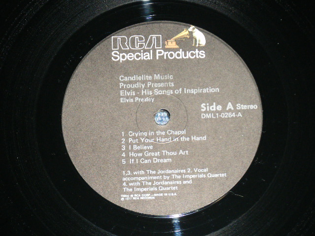 画像: ELVIS PRESLEY - HIS SONGS OF INSPIRATION ( Ex+++/MINT-) / 1977 US AMERICA ORIGINAL Used LP
