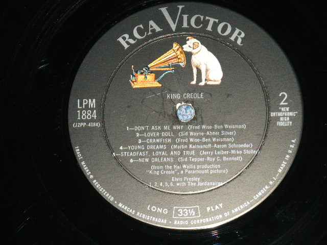 画像: ELVIS PRESLEY -  KING CREOLE ( Matrix # J2 PP4183-4S/J2 PP4184-11S )( Ex+++/Ex+++) / 1958 US AMERICA ORIGINAL 1st Press "SILVER RCA VICTOR logo on Top & Long Play at BOTTOM" Label  MONO Used LP
