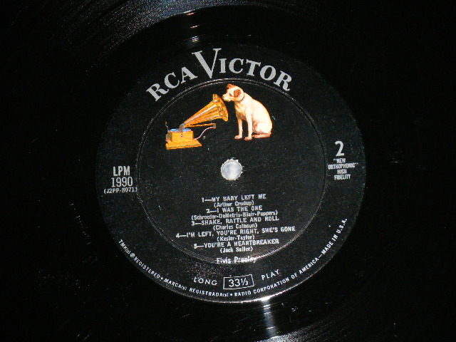 画像: ELVIS PRESLEY -  FOR LP FUNS ONLY ( Matrix # J2 PP8070-1S/J2 PP8071-1S )( Ex++/Ex+++) / 1959 US AMERICA ORIGINAL 1st Press "SILVER RCA VICTOR logo on Top & Long Play at BOTTOM" Label  MONO Used LP