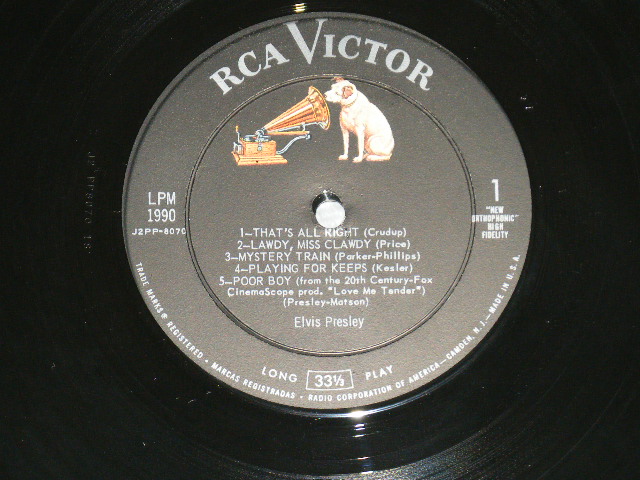 画像: ELVIS PRESLEY -  FOR LP FUNS ONLY ( Matrix # J2 PP8070-1S/J2 PP8071-1S )( Ex+++/MINT-) / 1959 US AMERICA ORIGINAL 1st Press "SILVER RCA VICTOR logo on Top & Long Play at BOTTOM" Label  MONO Used LP