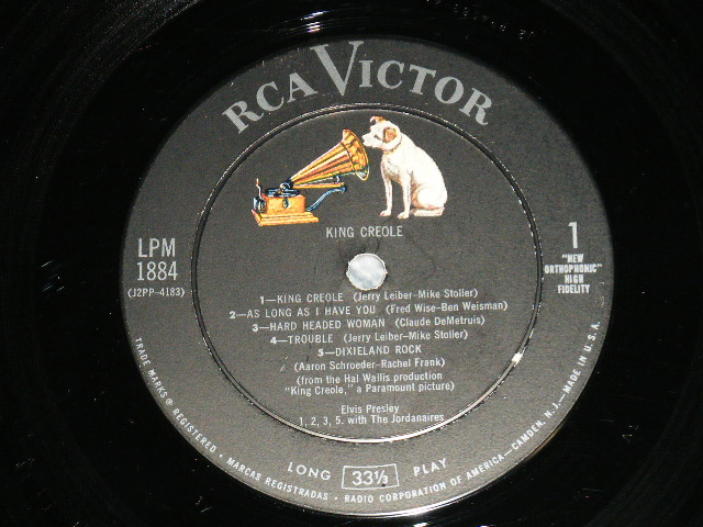 画像: ELVIS PRESLEY -  KING CREOLE ( Matrix # J2 PP4183-4S/J2 PP4184-11S )( Ex+++/Ex+++) / 1958 US AMERICA ORIGINAL 1st Press "SILVER RCA VICTOR logo on Top & Long Play at BOTTOM" Label  MONO Used LP