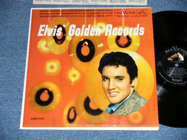 画像1: ELVIS PRESLEY -  ELVIS' GOLDEN RECORDS  ( Matrix # H2 WP-8398-10S/H2 WP-8399-10S )( Ex+++/Ex+ Looks:Ex ) / 1963 US AMERICA ORIGINAL 2nd Press "WHITE TITLE on Front Cover"  "SILVER RCA VICTOR logo on Top & MONO at BOTTOM" Label "RE2 at Back Cover's Top"  MONO Used LP