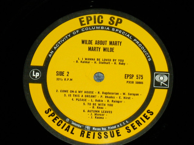 画像: MARTY WILDE - WILDE ABOUT MARTY ( Ex+/Ex++ )  / 1968? US REISSUE "SPECIAL REISSUE SERIES" Used LP 