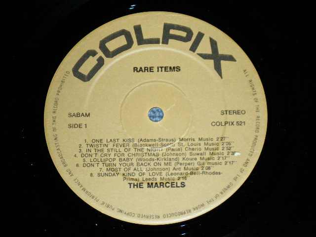 画像: THE MARCELS - RARE ITEMS   ( NEW  )  / 1980's EUROPE  "Brand New" LP