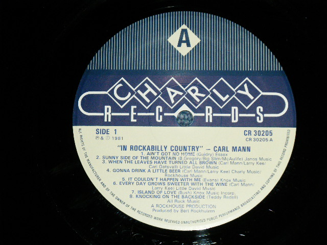 画像: CARL MANN -   IN ROCKABILLY COUNTRY  ( Ex+++/MINT- )  /1981 UKENGLAND ORIGINAL  Used  LP
