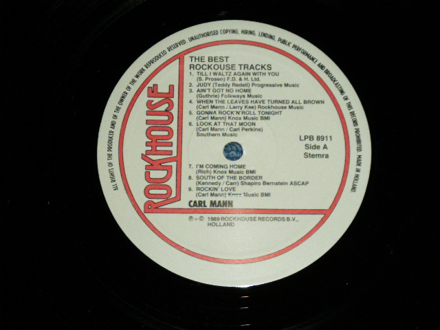 画像: CARL MANN - The BEST OF ROCKHOUSE TRACKS   ( NEW )  /1989 HOLLAND ORIGINAL  "BRAND NEW" LP 