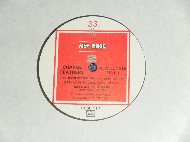 画像: CHARLIE FEATHERS - NEW JUNGLE FEVER : 6 Tracks Mini Album  ( NEW )  /1987 FRANCE ORIGINAL  "BRAND NEW" Mini LP 