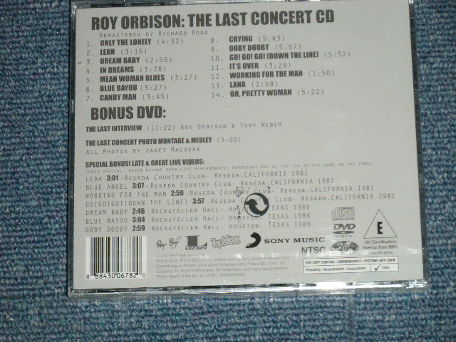 画像: ROY ORBISON - THE LAST CONERT  ( SEALED ) / 2013 EU Press  "BRAND NEW SEALED"  CD+DVD 
