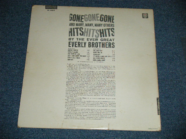 画像: The EVERLY BROTHERS - GONE GONE GONE (Ex+/Ex++)  /1965 US AMERICA ORIGINAL 1st Press "GOLD Label" MONO Used LP