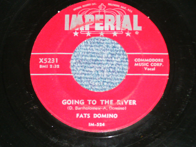 画像1: FATS DOMINO - GOING TO THE RIVER : MARDI GRA IN NEW ORLEANS ( Ex++/Ex++ )  / 1953  US AMERICA 2nd Press "RED Label" Used 7" Single 