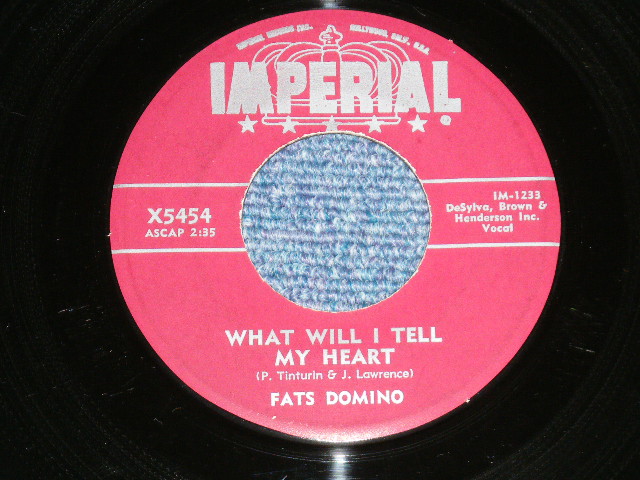 画像: FATS DOMINO -  WHEN I SEE YOU : WHAT WILL I TELL MY HEART  ( Ex++/Ex++ )  / 1957 US AMERICA 1st Press "MAROON Label" Used 7" Single 