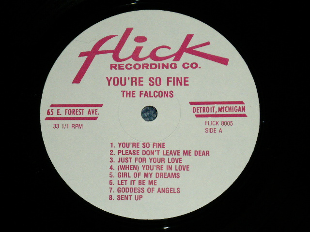 画像: The FALCONS - YOU'RE SO FINE ( Ex++/MINT  New)  / 1980's  US AMERICA Used LP 