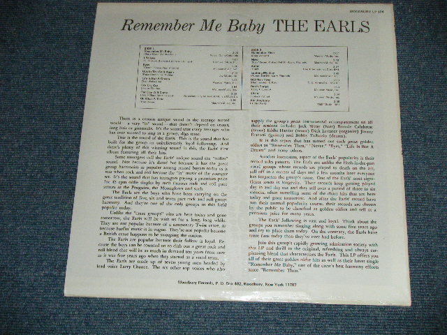 画像: The EARLS - REMEMBER ME BABY   (SEALED) / 1980's  US AMERICA REISSUE "BRAND NEW SEALED" LP