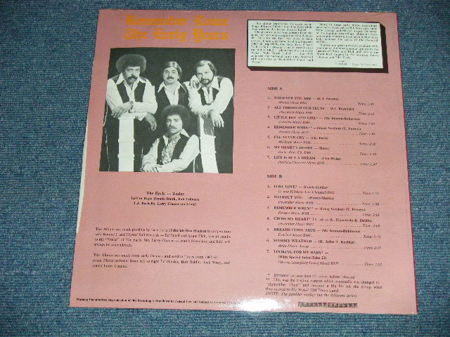 画像: The EARLS - REMEMBER FROM THE EARLY YEARS  (SEALED) / 1980's  US AMERICA REISSUE "BRAND NEW SEALED" LP