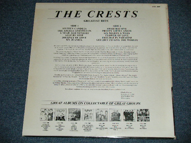 画像: THE CRESTS - GREATEST HITS ( Ex++/MINT-)  / 1980's  US AMERICA Used LP 