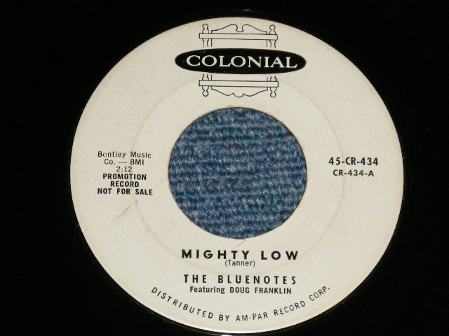 画像1: The BLUENOTES (ROCKABILLY / Rock 'N' Roller ) - MIGHTY LOW / PAGE ONE ( Ex+/Ex+) / 1957 US AMERICA ORIGINAL "WHITE LABEL PROMO" Used  7" Single 