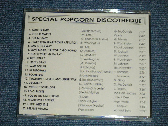 画像: V.A. (VARIOUS ARTISTS) OMNIBUS -  SPECIAL POPCORN : DISCOTHEQUE  ( NEW )  / 1995 EUROPE  ORIGINAL "BRAND NEW"  CD