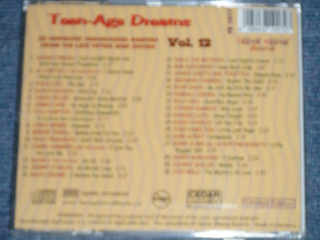 画像: V.A. (VARIOUS ARTISTS) OMNIBUS - TEEN-AGE TEENAGAE DREAMS VOL.12 ( SEALED)  / 2003 GERMAN GERMANY  ORIGINAL "BRAND NEW SEALED"  CD
