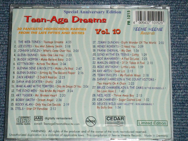 画像: V.A. (VARIOUS ARTISTS) OMNIBUS - TEEN-AGE TEENAGAE DREAMS VOL.10 ( SEALED)  / 2003 GERMAN GERMANY  ORIGINAL "BRAND NEW SEALED"  CD