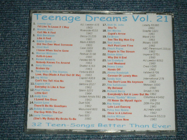 画像: V.A. (VARIOUS ARTISTS) OMNIBUS - TEEN-AGE TEENAGAE DREAMS VOL.21 ( NEW)  /  GERMAN? ORIGINAL "BRAND NEW"  CD-R3