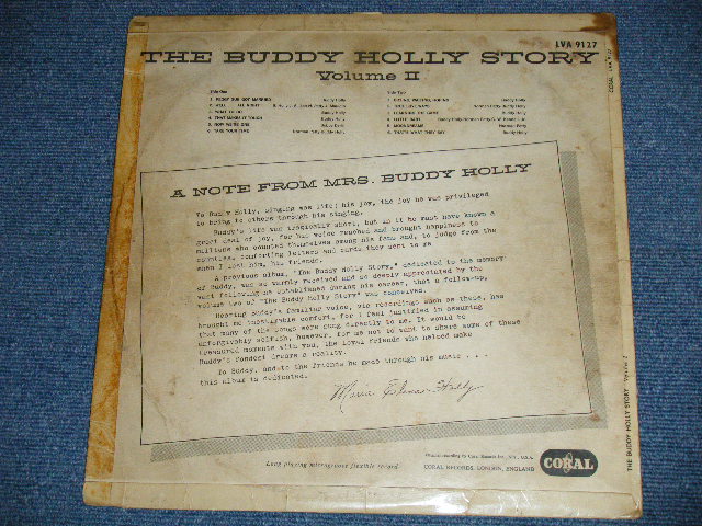 画像: BUDDY HOLLY  - The BUDDY HOLLY STORY VOL.2  (Matrix # 1A/2B) (Ex-,VG++/Ex-)  / 1959 UK ENGLAND ORIGINAL 1st Press "BLACK LABEＬ”   MONO  Used LP  