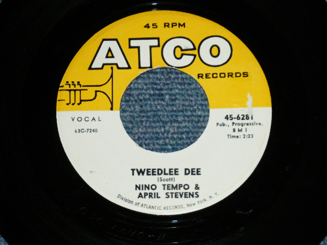 画像: NINO TEMPO & APRIL STEVENS - WHISPERING  : TWEEDLEEE DEE  (Ex/Ex ) / 1963 US AMERICA ORIGINAL Used 7" 
