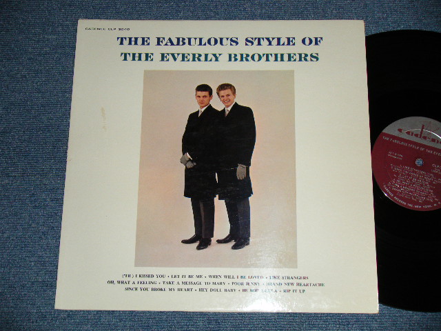 画像1: THE EVERLY BROTHERS - The FABULOUS STYLE OF The EVERLY BROTHERS (Matrix # A) L90P-2201-1  A1   B) L90P-2202-1  A2 )(EEx+/Ex- Looks:Ex++)  / 1963 US ORIGINAL "MAROON Label" MONO Used LP  