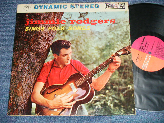 画像1: JIMMIE RODGERS -  SINGS FOLK SONGS ( Ex+/Ex+) / 1962-64 Version  US AMERICA  "ORANGE & PINK Label"  STEREO Used  LP  
