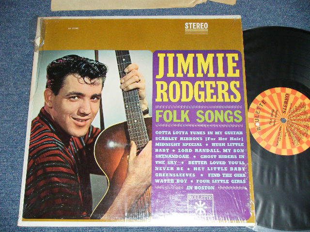 画像1: JIMMIE RODGERS -  FOLK SONGS ( MINT-/Ex+++) / 1963 US AMERICA ORIGINAL "ORANGE & YELLOW TARGET  Label"  STEREO Used  LP  