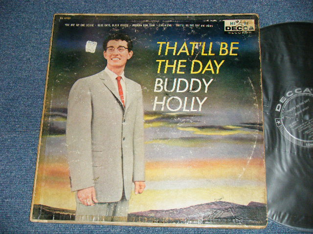 画像1: BUDDY HOLLY - THAT'LL BE THE DAY (VG-/G+++ EDGE SPLIT ) / L1958 US AMERICA ORIGINAL 1st Press "BLACK with SILVER PRINT Label" "MONO" Used LP