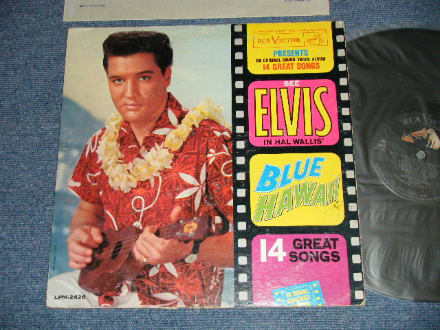 画像1: ELVIS PRESLEY -  BLUE HAWAII : (  Matrix #  A) M2 PP 2996-1S     B) M2 PP 2997-4S  (Ex/VG+++ EDSP) / 1961 US AMERICA ORIGINAL 1st Press "SILVER RCA VICTOR logo on Top & LONG PLAY at BOTTOM  Label" " d Label"  MONO Used LP