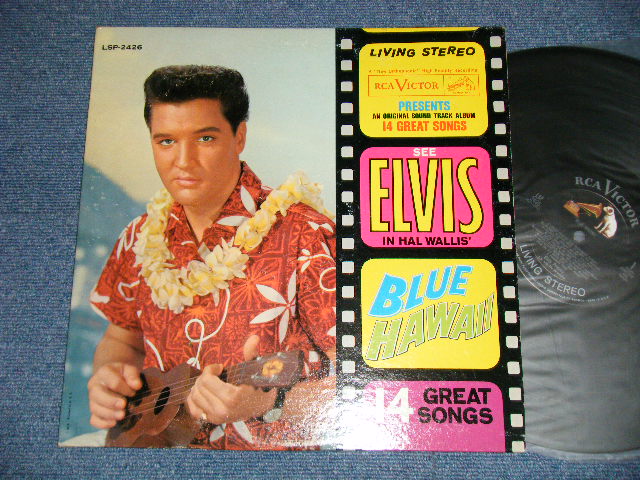 画像1: ELVIS PRESLEY -  BLUE HAWAII : (  Matrix # A) M2 PP 2998-3S     B) M2 PP 2999-5S )  (Ex++/Ex+++  ) /1962 Version US AMERICA ORIGINAL 1st Press "SILVER RCA VICTOR logo on Top & Living Stereo Label" STEREO  Used LP