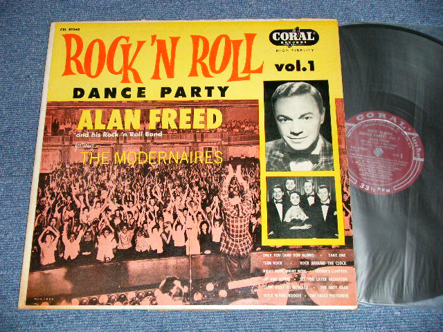 画像1: ALAN FREED and His ROCK 'N' ROLL BAND featturing The MODERNAIRES - ROCK AND ROLL DANCE PARTY ( Ex/Ex+  EDSP, WOBC) / 1956 US AMERICA ORIGINAL 1st Press "MAROON Label" "MONO" Used LP